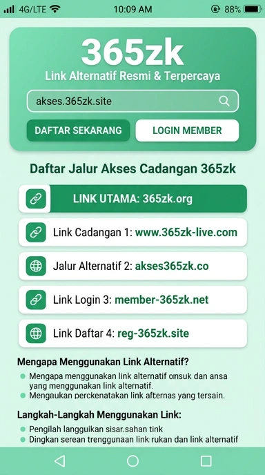 Link Alternatif Terpercaya 365zk untuk Pengguna Android