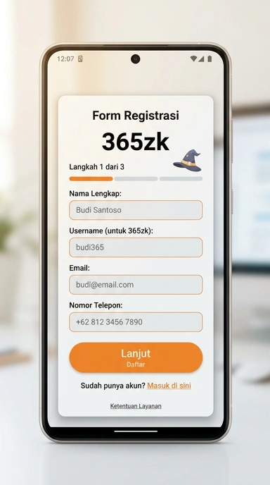 Cara Mudah Buat Akun Baru 365zk di Android