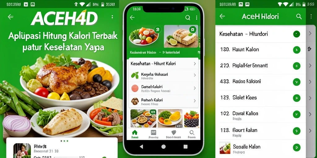 Screenshot utama ACEH4D menampilkan antarmuka pengguna Hitung Kalori yang informatif.