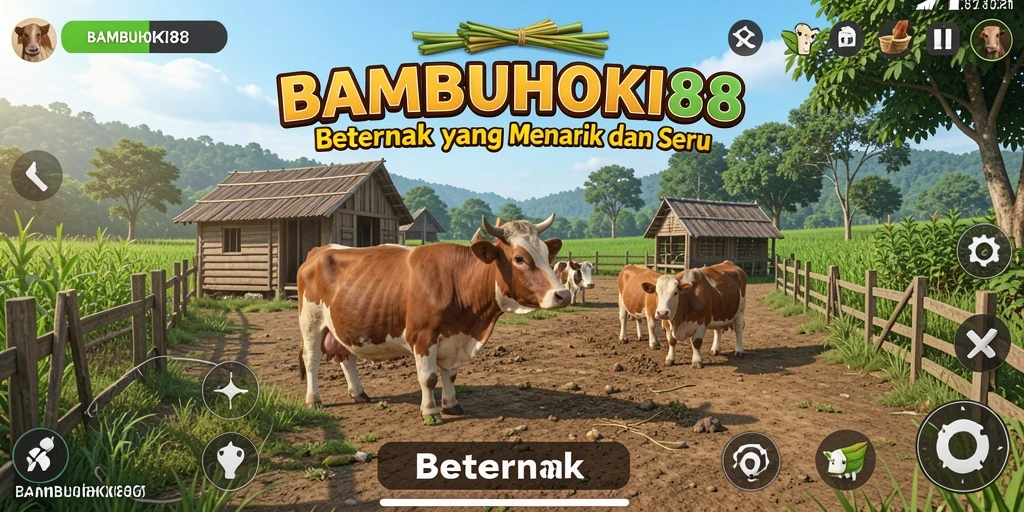 Tampilan antarmuka menarik dari game Beternak BAMBUHOKI88.