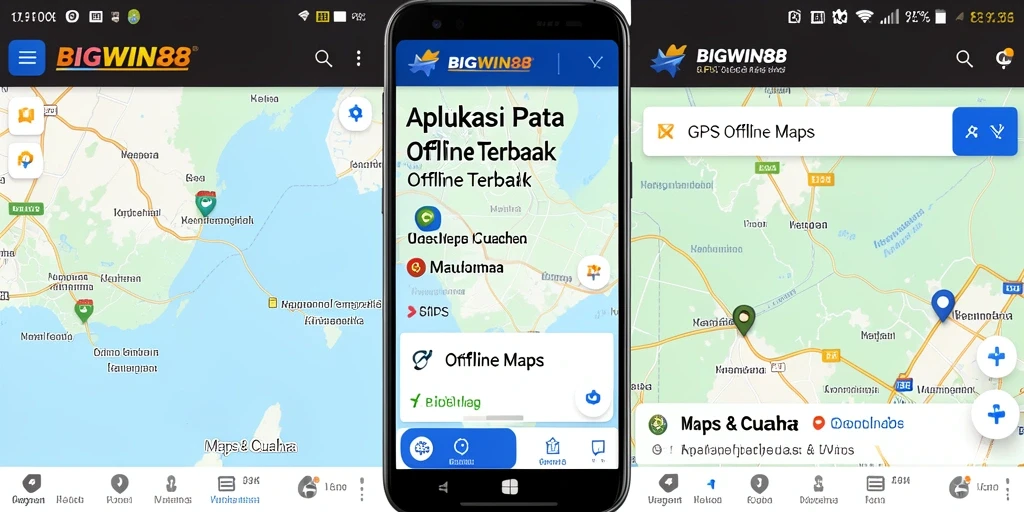 Antarmuka aplikasi BIGWIN88 menampilkan peta offline yang jelas dan mudah dinavigasi.