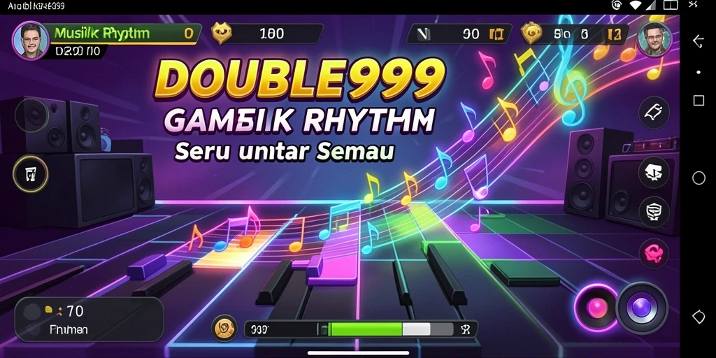 Antarmuka menawan dari permainan Musik Rhythm yang seru.