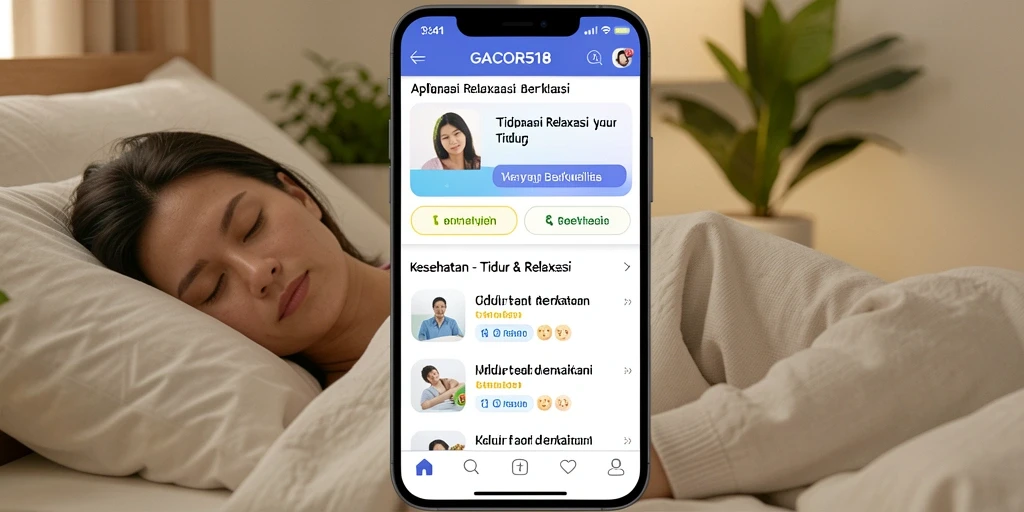 Antarmuka GACOR518 yang menenangkan untuk tidur dan relaksasi.