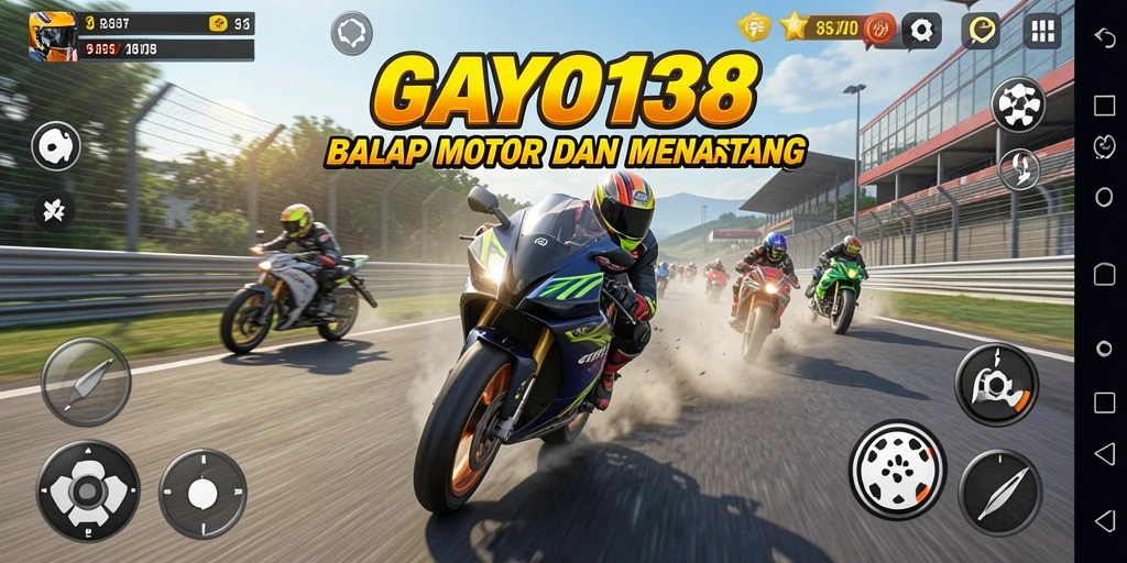 Tampilan antarmuka balapan motor yang memukau dari GAYO138.