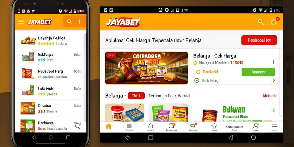Tampilan antarmuka utama JAYABET untuk cek harga produk.
