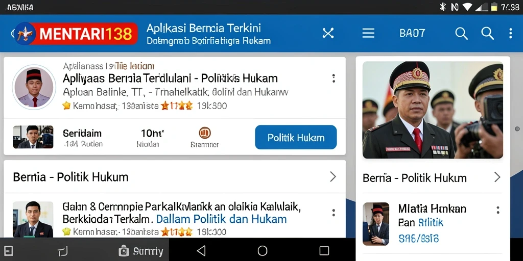 Antarmuka MENTARI138 yang bersih dan informatif.