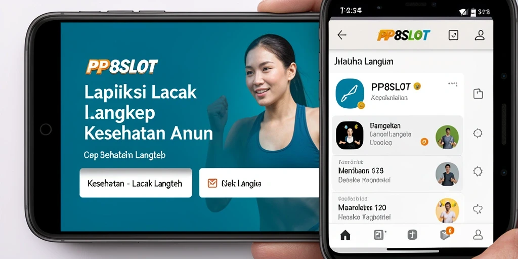 Tampilan antarmuka utama PP8SLOT dengan fitur Lacak Langkah.
