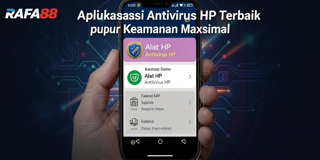 Tampilan antarmuka RAFA88 menunjukkan fitur pemindaian antivirus yang efisien.