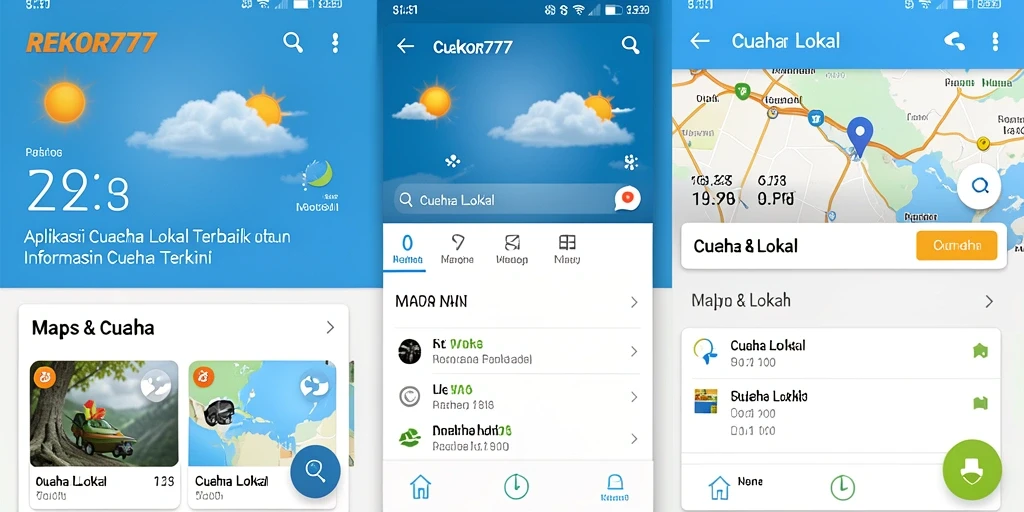 Antarmuka REKOR777 menampilkan data cuaca dengan jelas dan informatif.