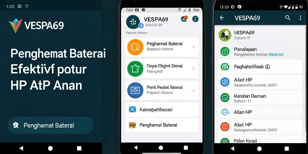 Antarmuka VESPA69 dengan fitur penghemat baterai yang canggih.
